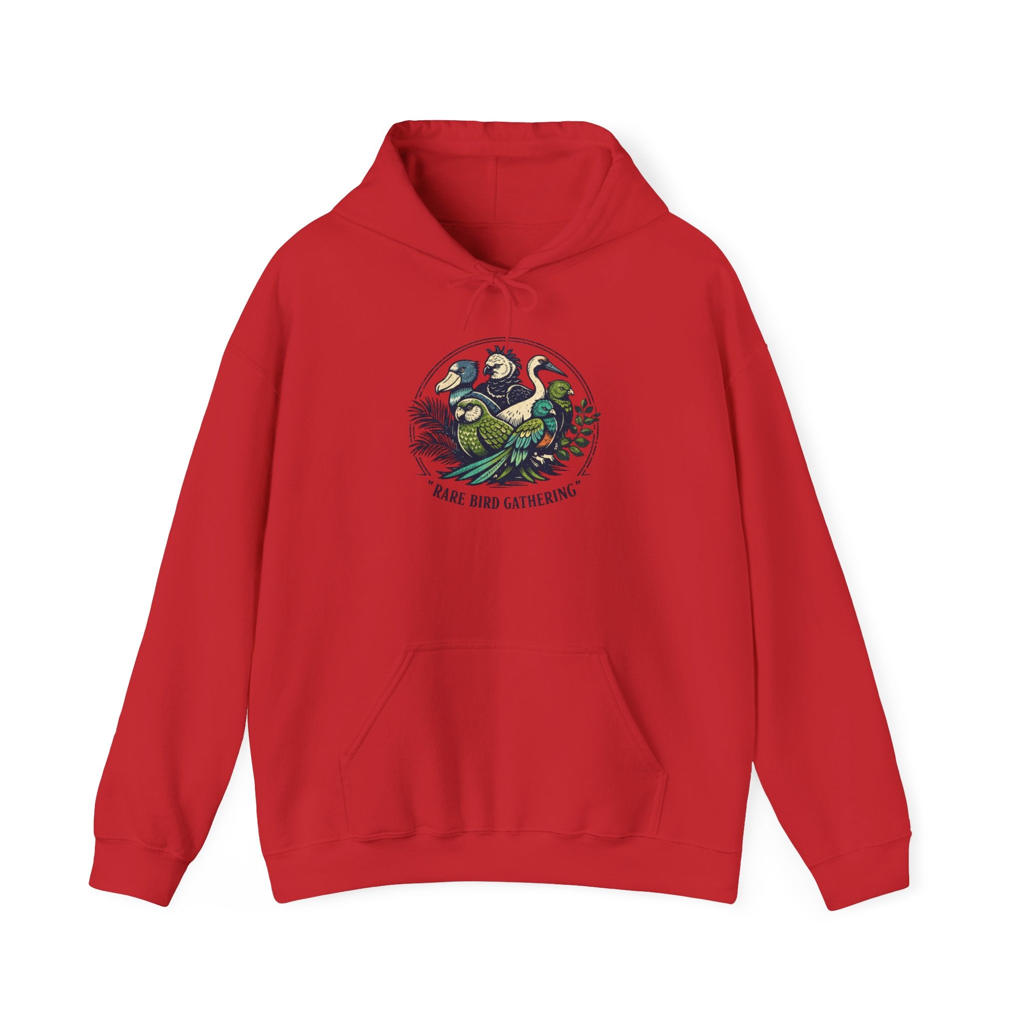 "Rare Bird Gathering" Graphic Hooded Sweatshirt