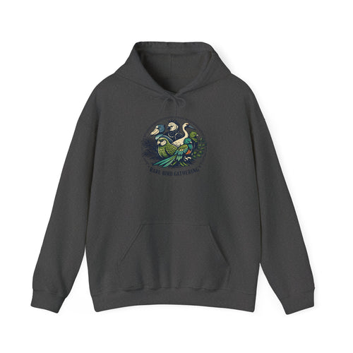 "Rare Bird Gathering" Graphic Hooded Sweatshirt