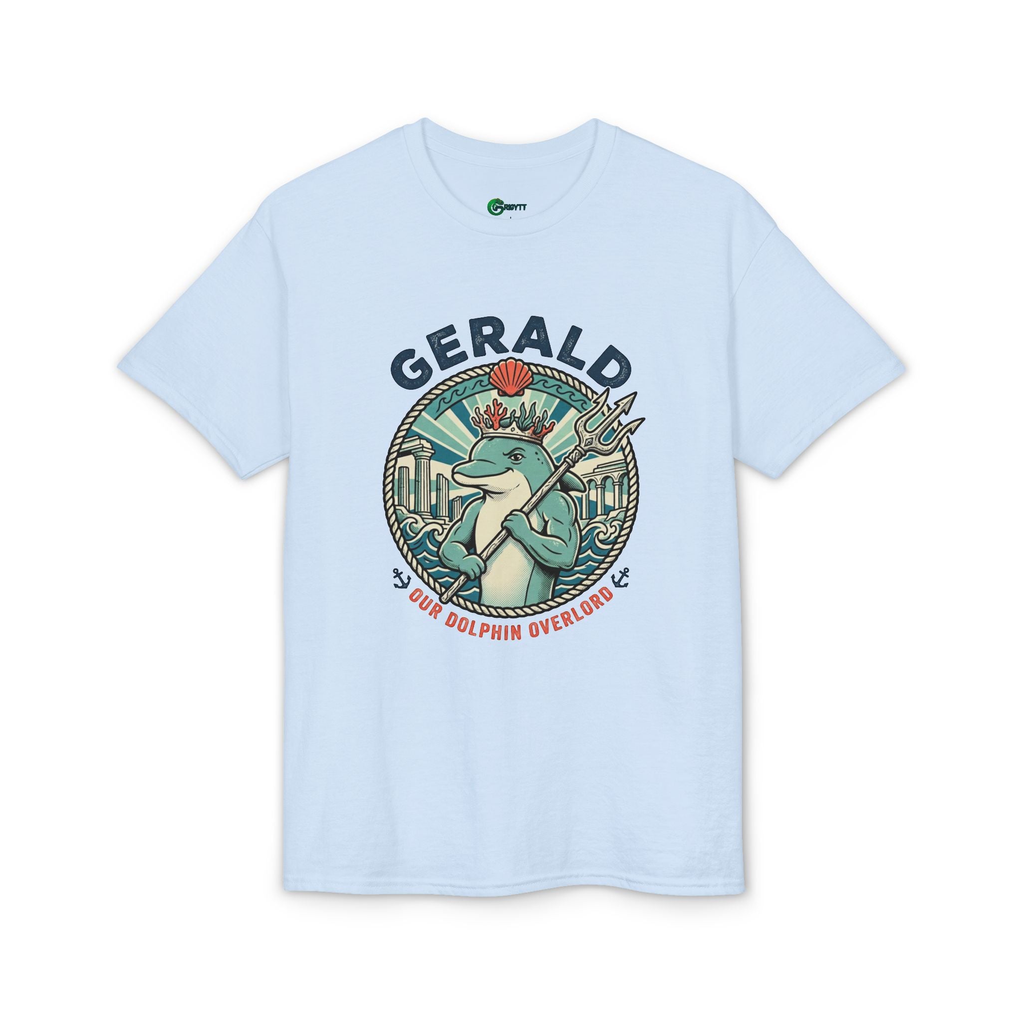 Gerald the Dolphin T-Shirt – Retro Coastal Surf Graphic Tee