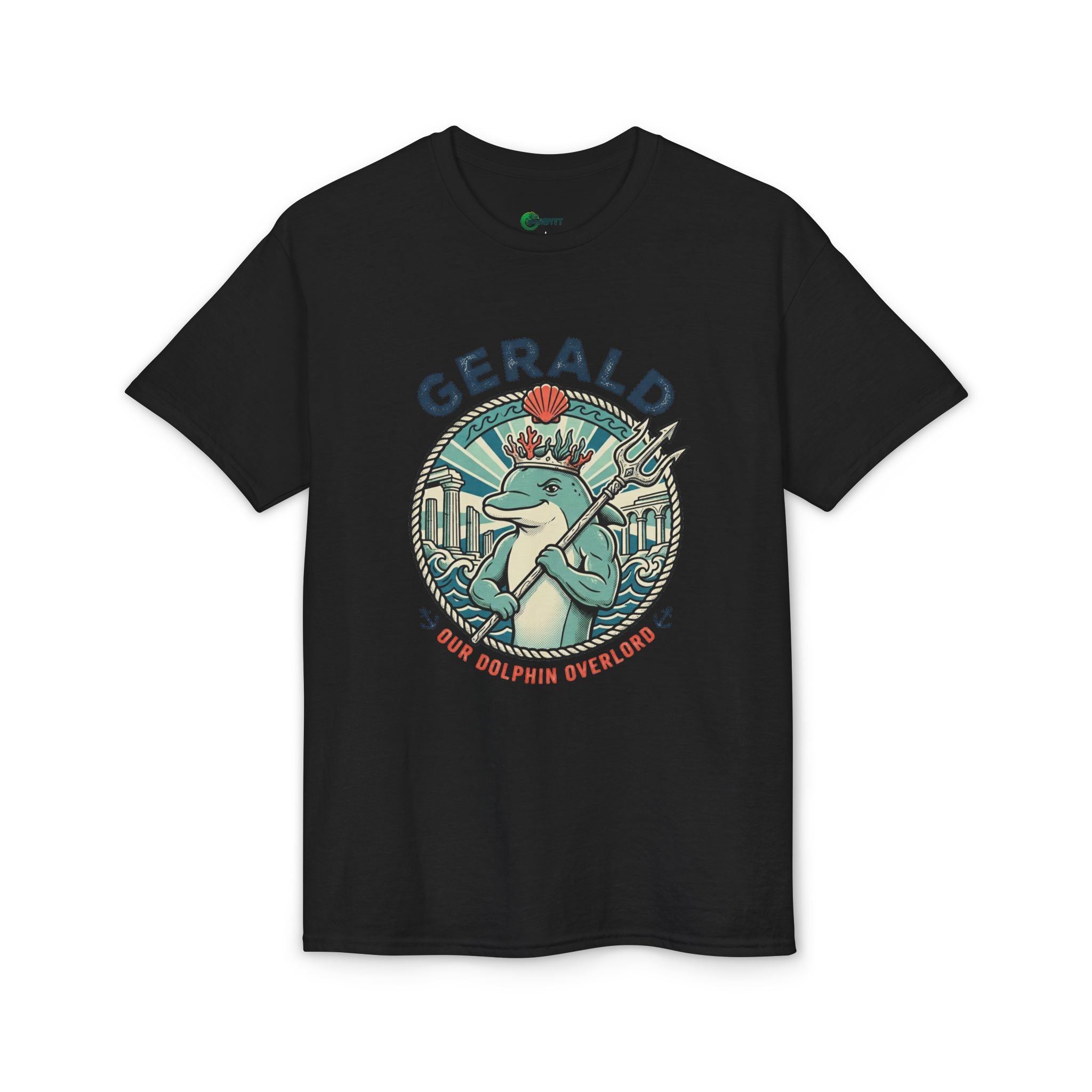 Gerald the Dolphin T-Shirt – Retro Coastal Surf Graphic Tee