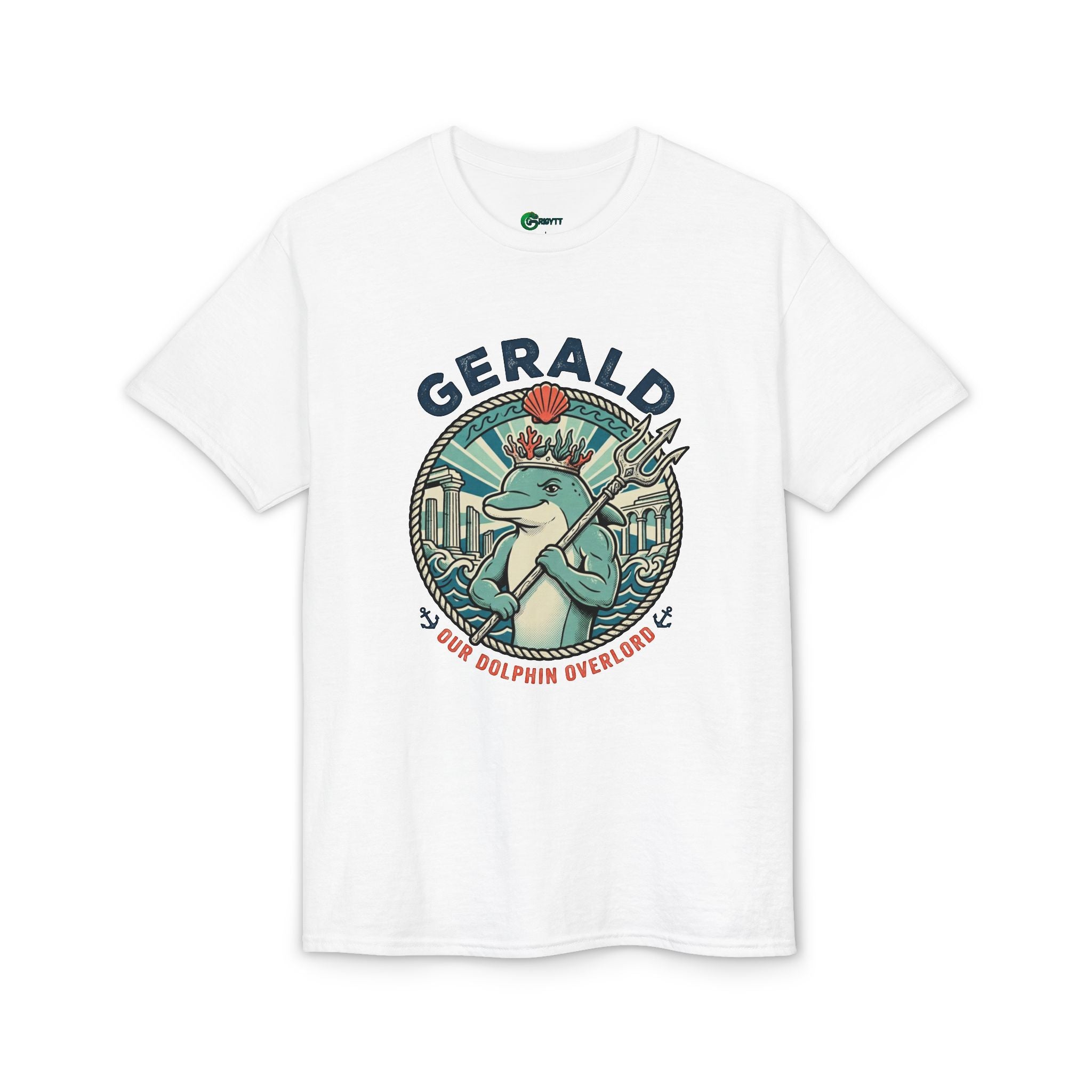 Gerald the Dolphin T-Shirt – Retro Coastal Surf Graphic Tee